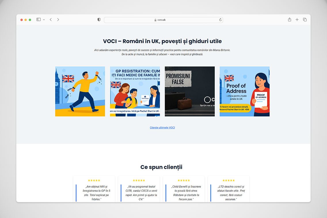 Zylaris Case Study: Centrul de Consultanță pentru Români in UK (CCRO) CIC