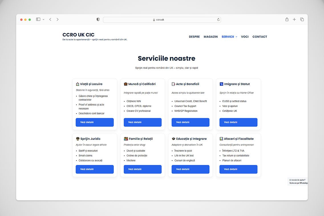 Zylaris Case Study: Centrul de Consultanță pentru Români in UK (CCRO) CIC
