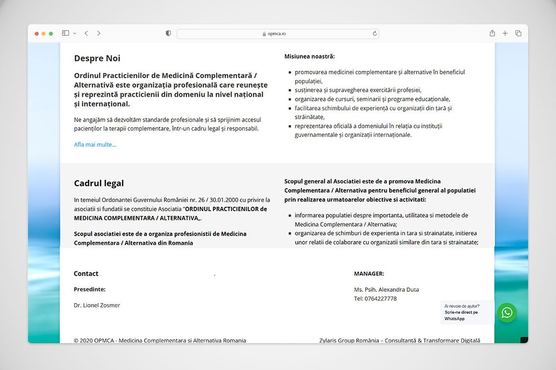 Zylaris Case Study: The Order of Practitioners of Complementary / Alternative Medicine (OPMCA)