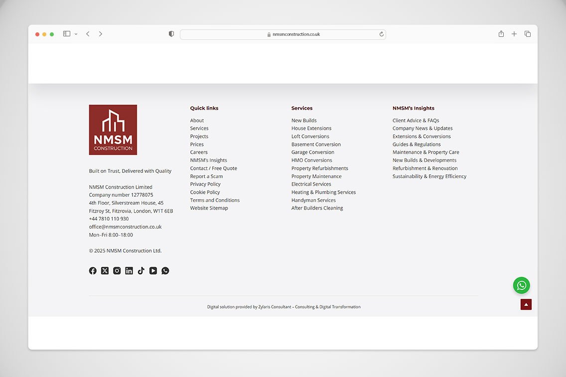 Building NMSM Construction’s Digital & Operational Framework